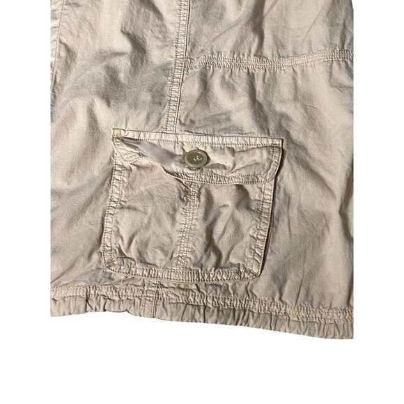 Beige Sleeveless Utility Vest With Zipper & Button Pockets Women's Size 3XL - Picture 2 of 9